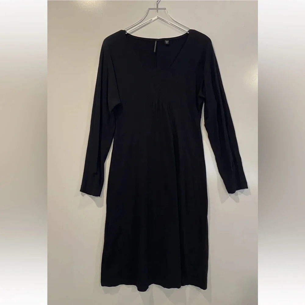 ISDA & Co Womens Size Small Black Long Sleeve Jersey‎ Knit Dress (263)
